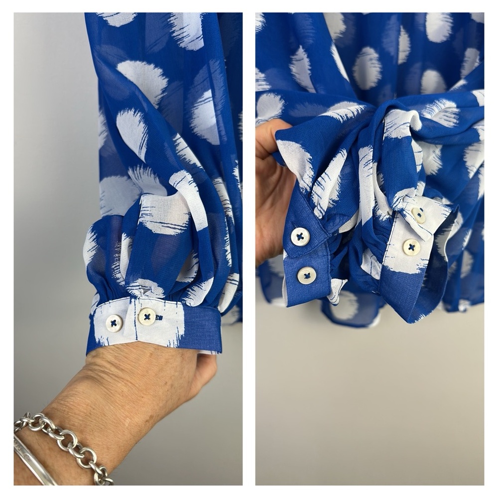Chico's Blue and White Blouse - Picture 13 of 16